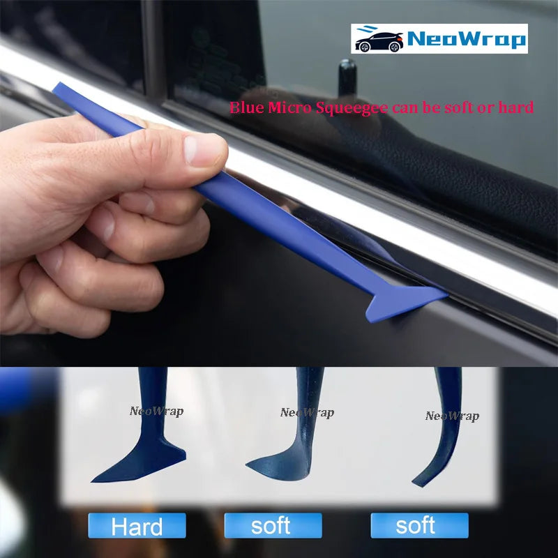 Window Tint Kit Wrapping Spatula Foiling Tool Car Vinyl Wrap Kit Mini Felt Squeegee Wrap Knife and Blades Micro Corner Squeegee