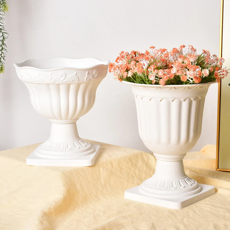 Simple Plastic Vase Pots for Plants Flower Arrangement Vase Decorative Vase Art Plastic Flowerpot Desktop Vase Flower Bottle