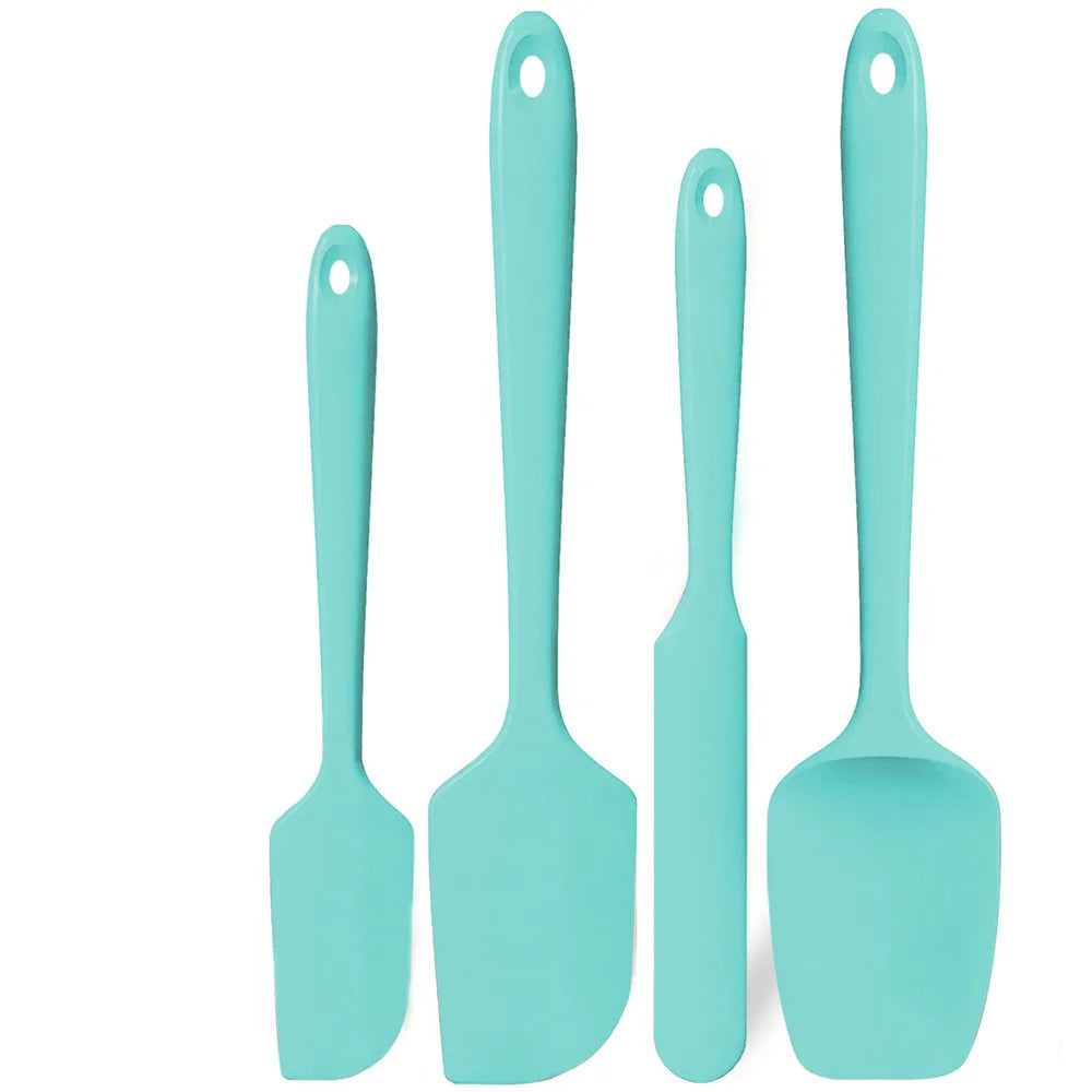 Kitchen Silicone Spatula Set, 600ºF High Heat Flex Silicone Scraper with Nonslip Handle for Cooking Mixing Baking Serving Stirri