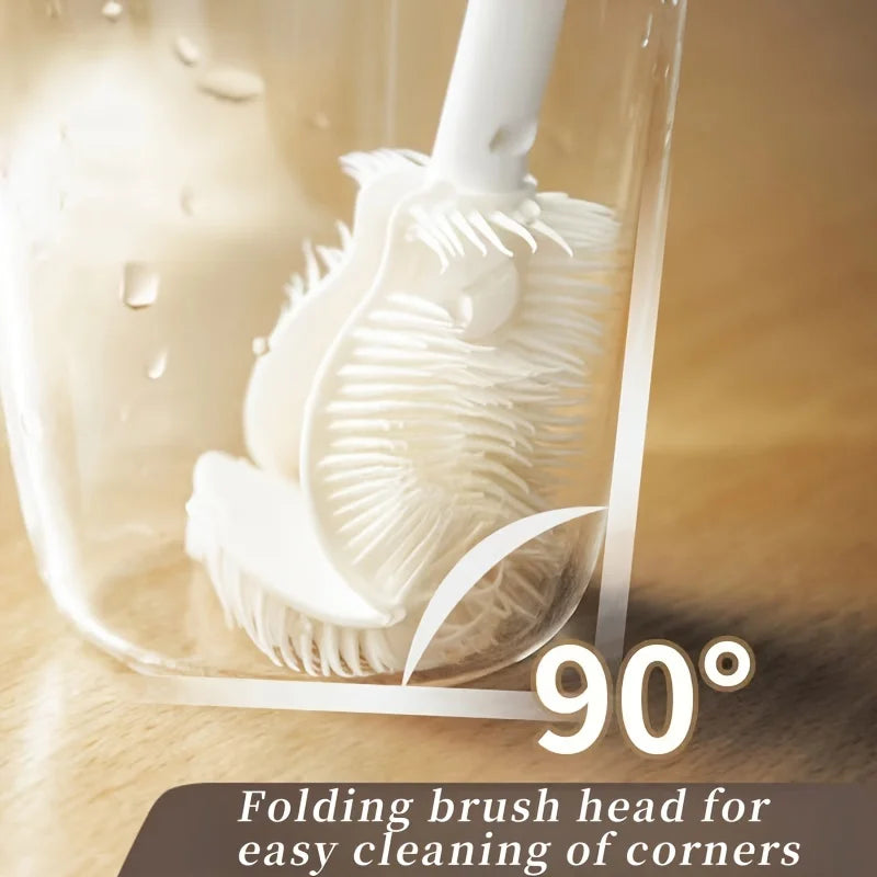 Long Handle Silicone Bottle & Cup Cleaning Brush