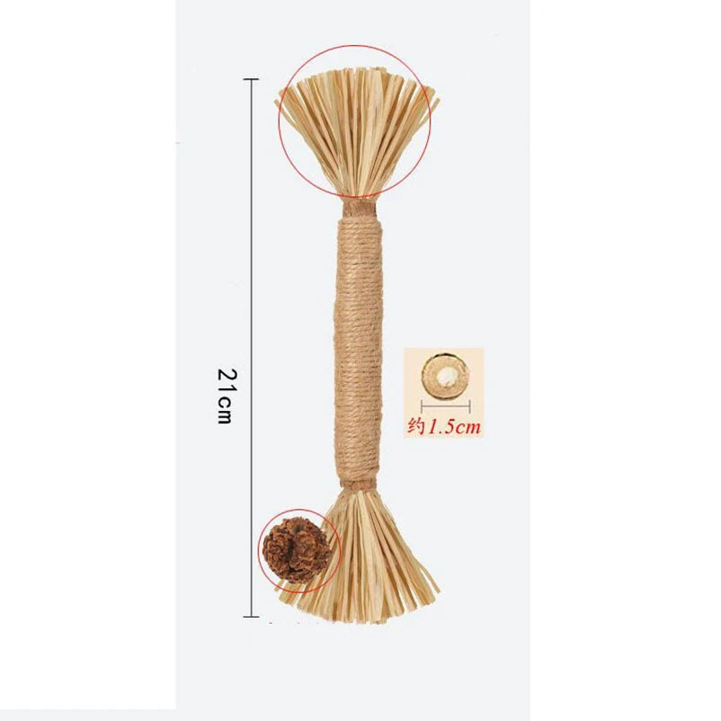 Popular Wood Polygonum teasing cat toy snacks self-hi gnawing teeth cleaning natural molar stick