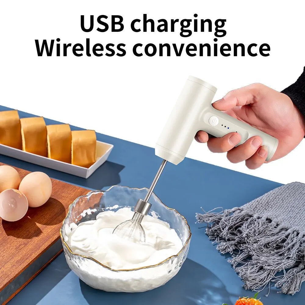 Wireless Electric Food Mixer 3-Speed Portable Egg Beater