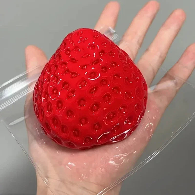 Strawberry Taba Squishy Fidget Toy - Slow Rebound Stress Relief Toy for Kids Adults Office & Party Favors Squeeze Gift 2026 New