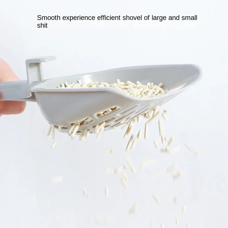 Cat Litter Scoop Plastic Cat Litter Shovel With Base Self Cleaning Cat Litter Box Shovel Kitten Toilet Clean Tools Cat Supplies