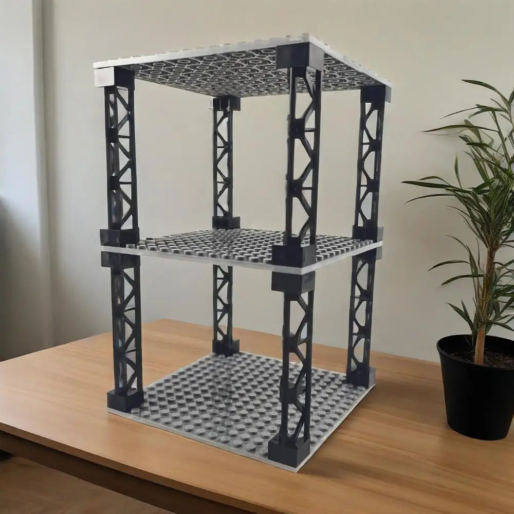 Multi Functional Building Blocks Stackable Multi-Layer Desktop Storage Rack Simulated Military Bunkers 16x16 Plate Support Girde