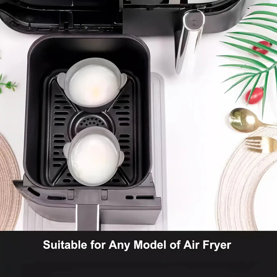 1PC/4PCS Silicone Egg Poacher Cups for Air Fryer Egg Cooker Mold Non-Stick Egg Boiling Tool