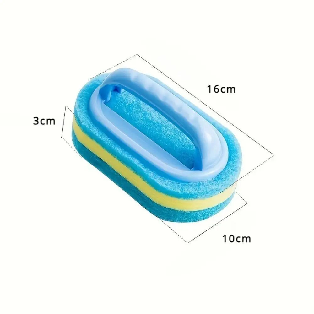 Multi-Function Cleaning Sponge with Handle for Kitchen & Bath