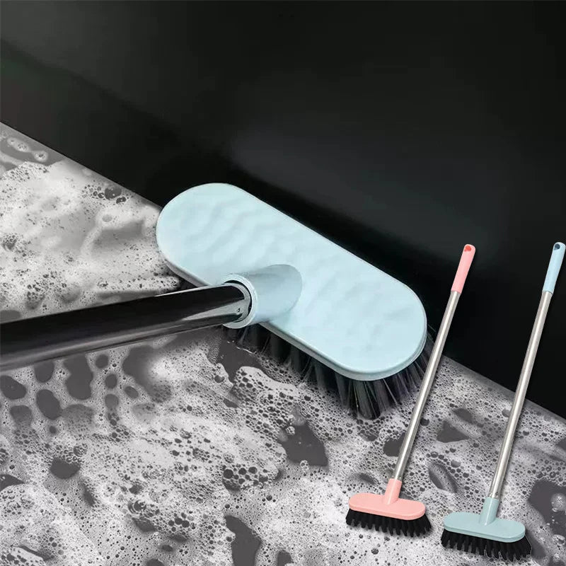 Floor Scrub Brush with Long Handle,Multi-Purpose Heavy Duty Hardwood Floor Scrubber,Cleaning Balcony Patio Garage Outdoor/Indoor