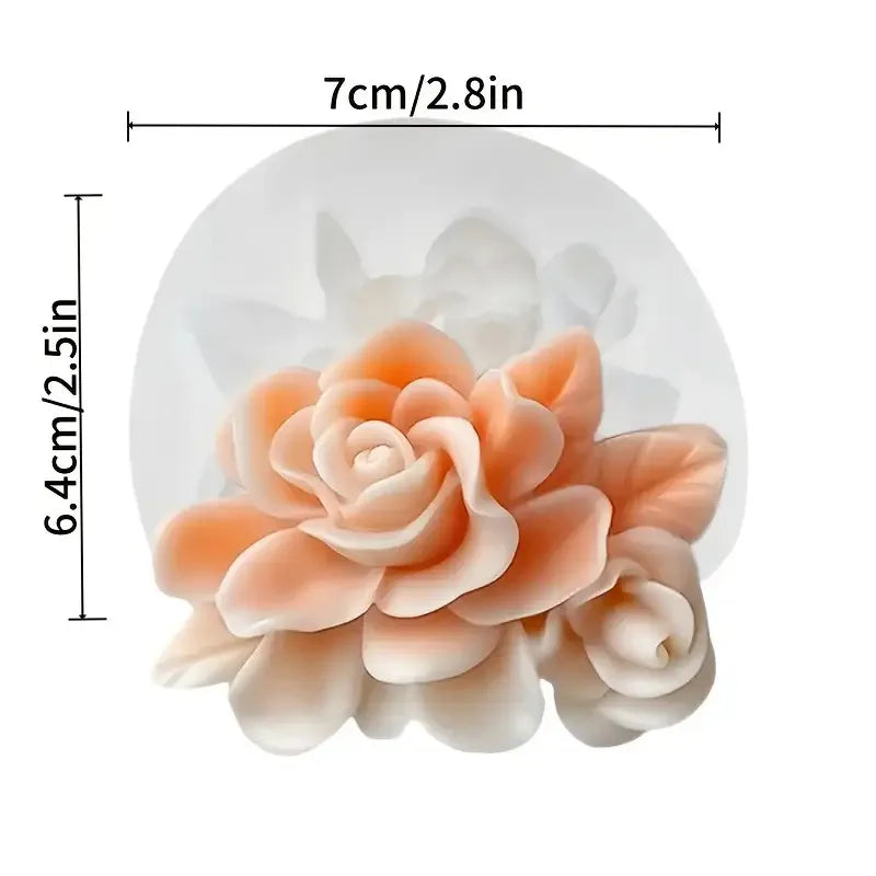 1 PC Rosette Leaves Silicone Mold Cake Diy Chocolate Mold Picture Frame Frame Sugar Baking Mold Molding Silicone