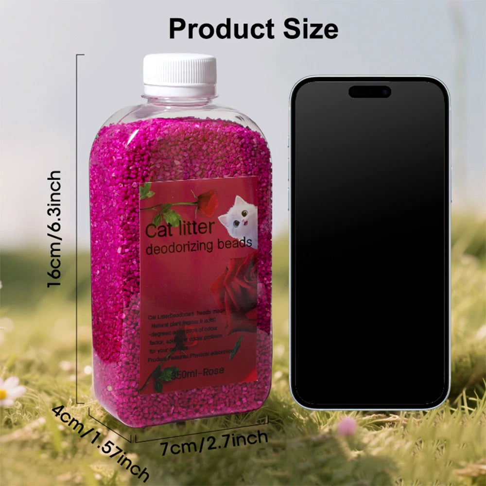 Cat Litter Deodorizer Beads - Eliminate Bad Smell, Safe for Cats & Kittens - Sprinkle & Go! | Non-Toxic