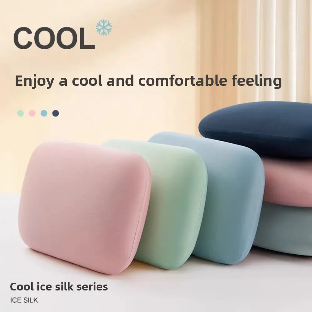 Portable Sponge Nap Pillow Macaron Color Soft Neck Pillow Multifunction Cervical Support Travel Sleeping Pillow Office