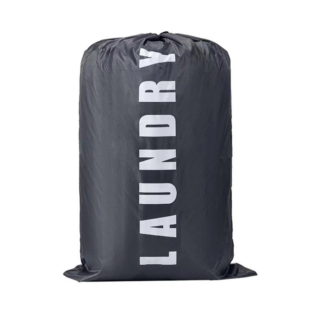 Grey High-capacity Laundry Bag Travel Storage Pouch Machine Washable Dirty Clothes Organizer Drawstring Bag Bathroom Accessories