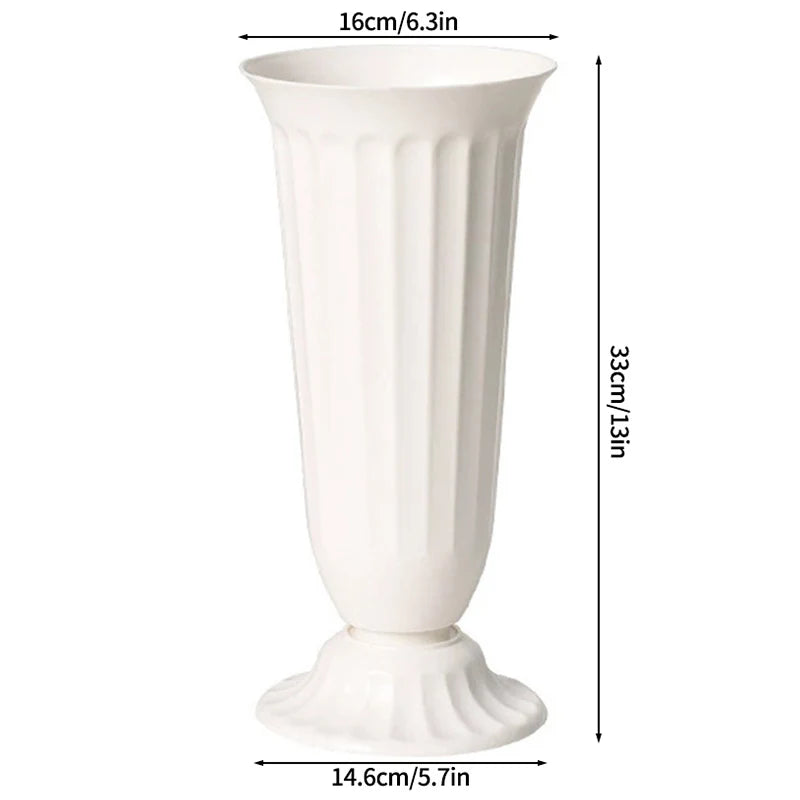 Simple Plastic Vase Pots for Plants Flower Arrangement Vase Decorative Vase Art Plastic Flowerpot Desktop Vase Flower Bottle