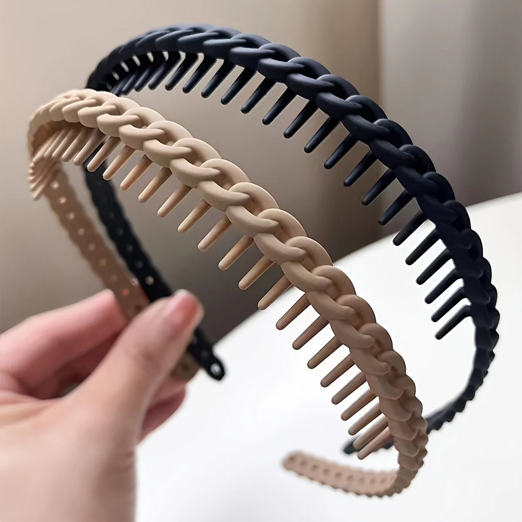 2/3 Pack of Anti-Slip, Textured Hair Ties/Headbands Suitable for Women and Girls for Facial Cleansing and Styling Purposes.