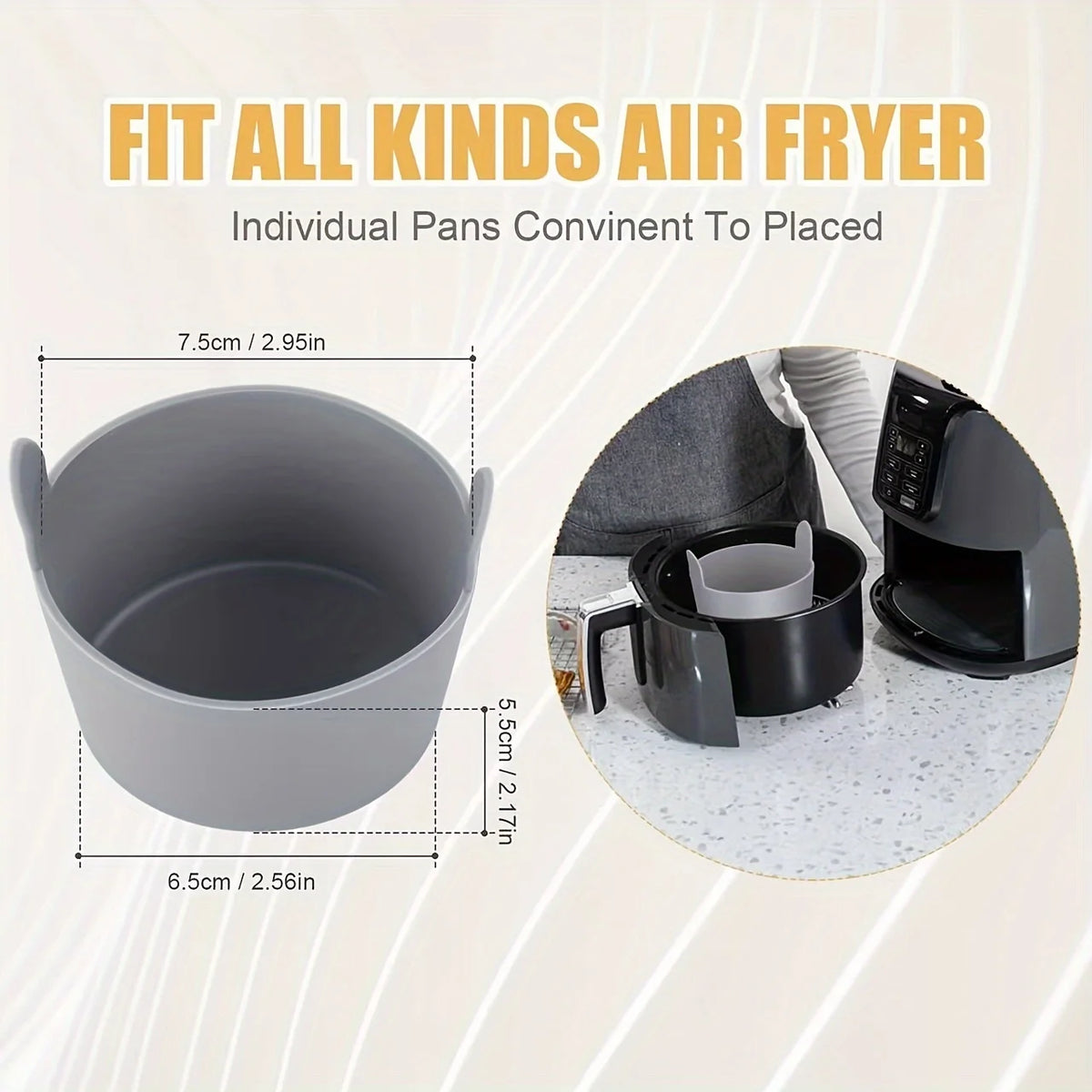 1PC/4PCS Silicone Egg Poacher Cups for Air Fryer Egg Cooker Mold Non-Stick Egg Boiling Tool