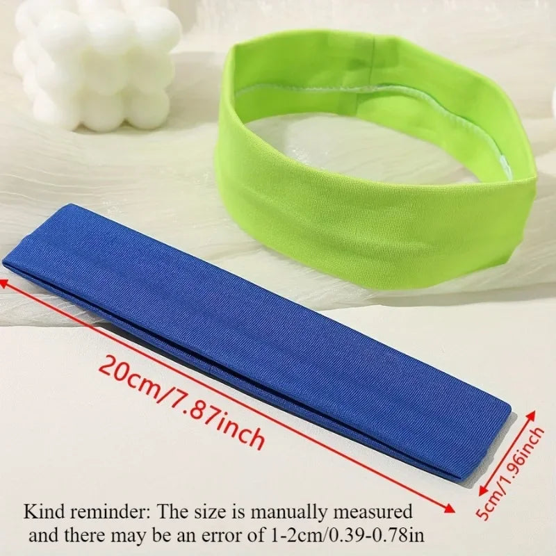 Solid Color Knitted Elastic Hair Band Fashion Headbands for Women Sports Running Fitness Yoga Makeup Hair Accessory